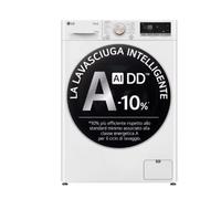 LG D4R7011TSWG Lavasciuga 11/6kg AI DD, Classe D, 1400 giri, TurboWash 360, Vapore, Wi-Fi