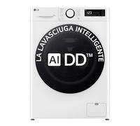 LG D2R5S09TSWW Lavasciuga slim 9/5kg AI DD, Classe E, 1200 giri, TurboWash 360, Vapore