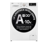 LG F4R7010TSWG Lavatrice 10kg AI DD, Classe A-10%, 1400 giri, TurboWash, Vapore