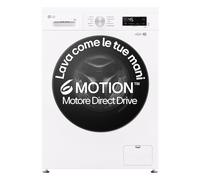 LG F4NX1009NWB Lavatrice smart 9kg, Classe A, 1400 giri, 6 Motion, Allergy Care, Bianca