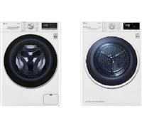 LG Lavatrice F4WV508S1E + Asciugatrice RH80V9AVHN