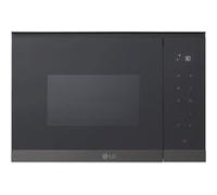 LG Microonde da incasso 25 litri, 900W Auto cottura, Grill, Scongelamento, Ricette, Timer e orologio Nero/deco acciaio nero - MG7Z2593B Nero