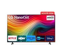 LG NanoCell 43", Smart TV 4K, 43NANO82T6B, NANO82 Series 2024, α5 Gen7 AI Processor, HDR10 / HLG, AI Sound Pro, FILMMAKER Mode, webOS 24, ThinQ AI, Wi-Fi, Bluetooth, 3 HDMI, 2 USB, Ashed Brown [Classe