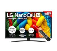 LG NanoCell AI 86 Pollici, Serie NANO81 2025 Smart TV 4K - 86NANO81A6A | Processore ?7 Gen8, WebOS, Telecomando Puntatore con AI, Filmmaker Mode, Gaming con VRR 4K@60Hz