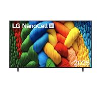 LG NanoCell AI NANO80 TV 75 pollici, Smart TV 4K, Processore α7 Gen8, Tecnologia NanoCell, webOS con AI e telecomando puntatore AI, Filmmaker mode, Gaming con VRR 4K@60Hz, 75NANO80A6B 2025