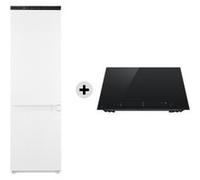 LG Offerta Kit Esclusivo: Frigorifero da incasso 233L Metal Fresh, Cerniere a scorrimento, Total No Frost, Porte reversibili + Piano cottura Nero