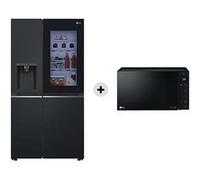 LG Offerta Kit Esclusivo: Frigorifero Side-by-Side InstaView Microonde 25 litri, potenza 1000W - GSGV81EPLL.MHGDS Essence Matte Black