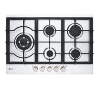 LG Piano cottura a gas 75cm Potenza 11,5kW 5 bruciatori, Termovalvole di sicurezza, Griglie in ghisa antiribaltamento Inox - CBGZ3016S Acciaio inox