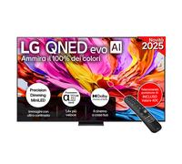 LG QNED evo AI QNED86 100 pollici, Smart TV 4K, Processore α8 Gen2, Precision Dimming con MiniLED, webOS con AI, Dolby Vision & Atmos, Gaming con VRR e FreeSync 4K@144Hz, 100QNED86A6 2025