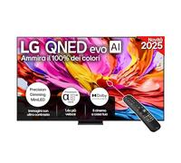 LG QNED evo AI QNED86 100 pollici, Smart TV 4K, Processore α8 Gen2, Precision Dimming con MiniLED, webOS con AI, Dolby Vision & Atmos, Gaming con VRR e FreeSync 4K@144Hz, 100QNED86A6 2025