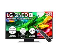 LG QNED evo AI QNED86 TV 50 pollici, Smart TV 4K, Processore α7 Gen8, Dynamic QNED Color, Local Dimming, webOS con AI e telecomando puntatore AI, Gaming con VRR 4K@60Hz, 50QNED86A6C 2025