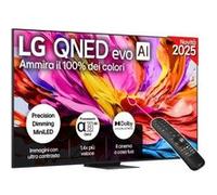 LG QNED evo AI QNED86 100 pollici, Smart TV 4K, Processore α8 Gen2, Precision Dimming con MiniLED, webOS con AI, Dolby Vision & Atmos, Gaming con VRR e FreeSync 4K@144Hz, 100QNED86A6 2025