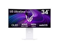 LG UltraGear™ 34GX90SA-W Monitor da gioco curvo OLED da 34 pollici con 240 Hz, webOS e AI