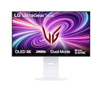 LG UltraGear OLED 32GS95UV Monitor Gaming 32", UHD 4K (3840x2160) 240Hz, 480Hz in FHD con Dual Mode, 0,03ms (GtG), G-Sync, FreeSync Premium Pro, HDR 400 True Black, HDMI 2.1, DisplayPort, Bianco