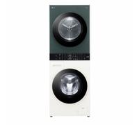 LG WashTower WT1210EGF Colonna Bucato, Lavatrice e Asciugatrice Insieme, Lavatrice 12 Kg Classe A -10% e Asciugatrice 10 kg Classe A+++, Pannello Unico, TurboWash360, Lavaggio a vapore, Beige Green