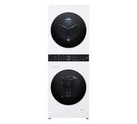 LG WashTower Colonna Bucato 12/10kg AI DD Classe A-10% / A+++ Pannello unificato, TurboWash360, Pompa di calore Bianca - WT1210WWF Bianca
