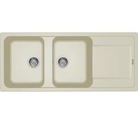 LG250062 - Lavello cucina 2 vasche 116x50 cm colore Bianco Antico 62