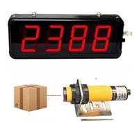 LGALASEUWH Contatore digitale a infrarossi a LED 4 contatori numerici digitali, con sensore a infrarossi conteggio fino a 9999. Può utilizzare il contatore della linea di produzione