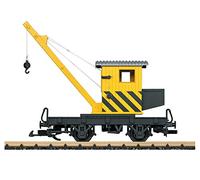 LGB - 40043 Carrello Gru - Gru Girevole con Gancio - Accessori di Ricarica Funzionali - Modello Dettagliato - Adatto per Esterni - a Partire dai 15 Anni - Traccia G - Scala 1:22,5