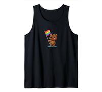 LGB Carino Orso Gay Pride Bandiera Colori per Gay Bear Cubs Parade Canotta