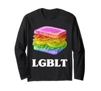 LGBLT Funny Pride LGBTQ - Camicia a sandwich con lattuga arcobaleno, pancetta Maglia a Manica