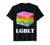 LGBLT Funny Pride LGBTQ - Camicia a sandwich con lattuga arcobaleno, pancetta Maglietta