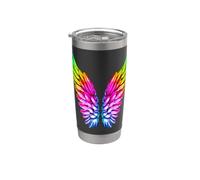 LGBT arcobaleno ali d'angelo lesbiche e gay pride LGBTQ Bicchiere termico in acciaio inox doppia parete