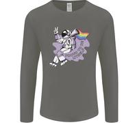 LGBT Astronaut Orgoglioso Di Essere Me Stesso Uomo Manica Lunga T-Shirt
