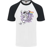 Lgbt Astronauta Proud To Be Me Stesso DA UOMO S/S Baseball T-Shirt