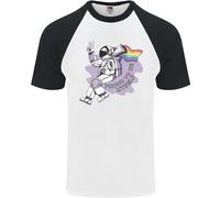 Lgbt Astronauta Proud To Be Me Stesso DA UOMO S/S Baseball T-Shirt