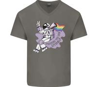 Lgbt Astronauta Proud To Be Me Stesso Uomo Scollo A V Cotone T-Shirt