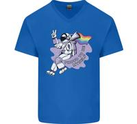 Lgbt Astronauta Proud To Be Me Stesso Uomo Scollo A V Cotone T-Shirt