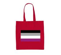 Lgbt Bandiera Asessuale - Borsa Tote IN Tela - Pride Gay Bi Lesbico Trasparenti