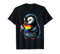 LGBT - Bandiera LGBTQ+ con delfino e cuore Maglietta