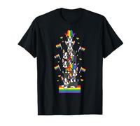 LGBT Boston Terrier Rainbow Lesbiche Gay Pride Donne Uomini Maglietta