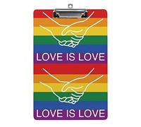 Lgbt che stringe la mano su un arcobaleno formato A4 portablocco divertente estetica lavoro studiando lettera portablocco standard 12,5×8,5 in faesite per aula scolastica bambini che scrivono disegn
