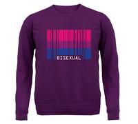 Lgbt Codice a Barre Bandiere Bisessuale - Bambini Felpa/Maglione - Pride Gay Bi