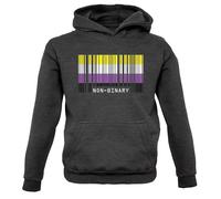 Lgbt Codice a Barre Bandiere Nonbinary - Bambini Felpa/Maglione - Pride Gay Bi