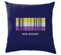 Lgbt Codice a Barre Bandiere Nonbinary - Cuscino - Pride Gay Bi Lesbica