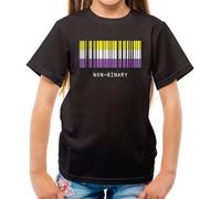 Lgbt Codice a Barre Bandiere Nonbinary - T-Shirt - Pride Gay Bi Lesbo