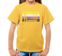 Lgbt Codice a Barre Bandiere Nonbinary - T-Shirt - Pride Gay Bi Lesbo