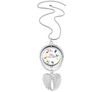 LGBT - Collana con ciondolo a forma di ali d'angelo con bandiera arcobaleno Yap I Am Men