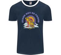 LGBT Frog Stand Out To Be Proud Gay Pride Uomo Ringer T-Shirt FotL