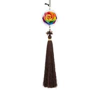 LGBT Gay Pride Bandiera Arcobaleno Rosa Fiore Divertente Appeso Auto Ciondolo Specchietti Retrovisori Ornamento Accessori Camion Decorazione Interni