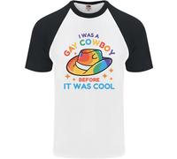 LGBT Gay Pride Cowboy Awareness Day Uomo S/S Baseball T-Shirt