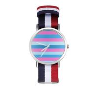 LGBT Gay Pride Flag orologio sportivo per uomo donna cinturino in nylon orologio da polso analogico al quarzo, Stile:, regular, Cinturino