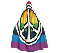 Lgbt-Gay-Pride-Peace, mantello con cappuccio da strega, costume di Halloween con cappuccio