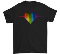 Lgbt Gay Pulse Cuore Gay Pride Consapevolezza Uomo T-Shirt 100% Cotone