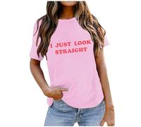 LGBT Gay Shirt Donna Divertente Arcobaleno Amore Grafica T-Shirt Uguaglianza Maglietta Casual Manica Corta Backless Top Manica Lunga, Colore: rosa., M