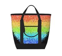 LGBT Gilter Arcobaleno Gay,Borsa porta pranzo grande capacità isolata per donne e uomini, lavoro, picnic, viaggi
